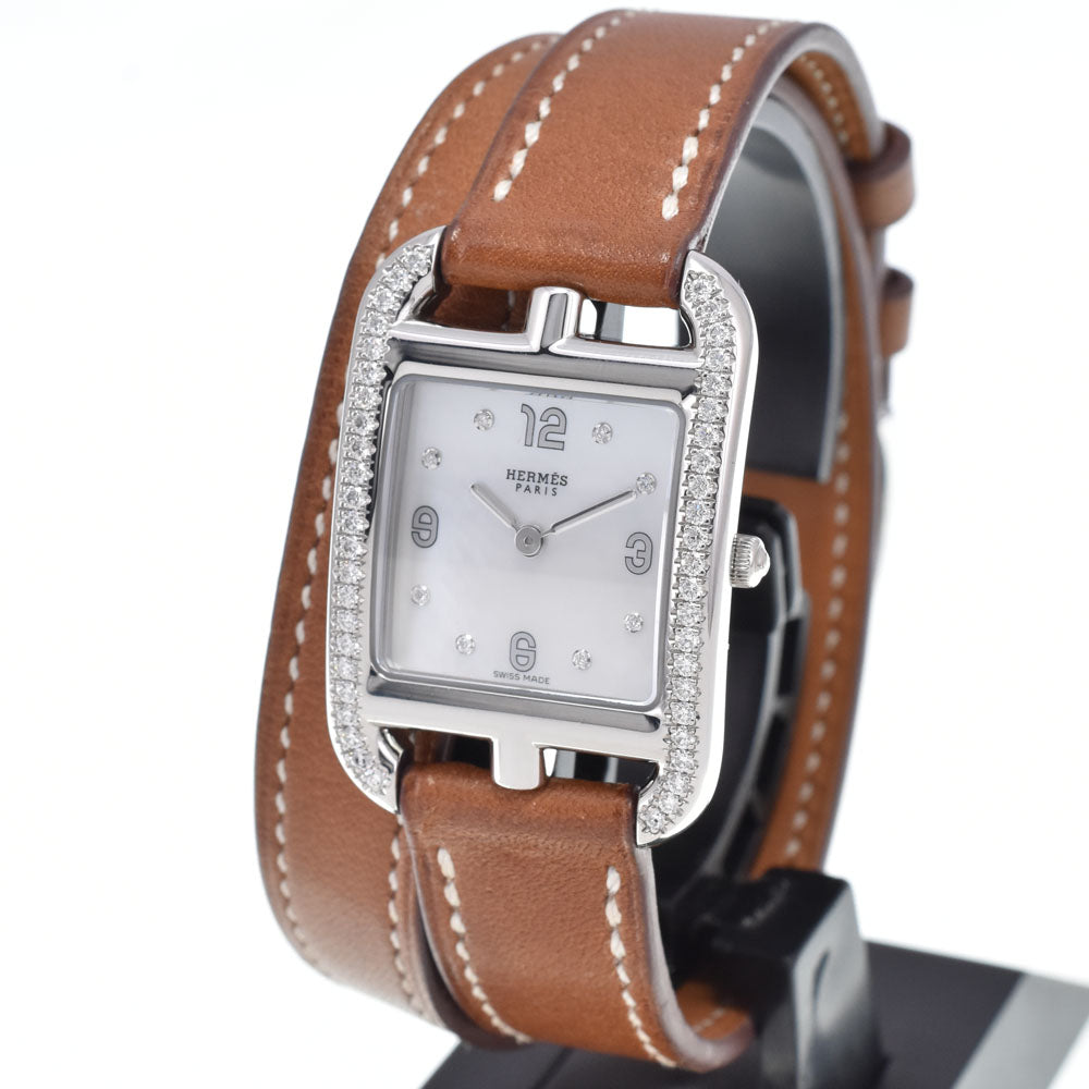 Hermes Cape Cod Double Tour Quartz Stainless Steel And Leather Watches