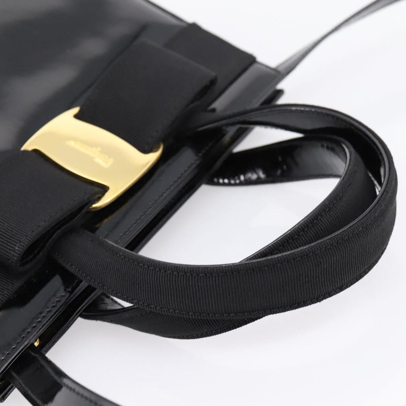 Salvatore Ferragamo Convertible Vara Bow Patent Leather Black Patent_leather Bag