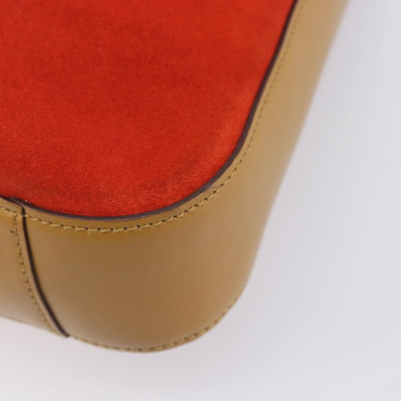 Gucci Vintage Zip Hobo Leather & Suede Red