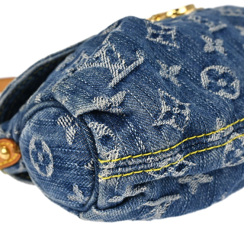Louis Vuitton Pleaty Denim Blue Denim_jeans Bag