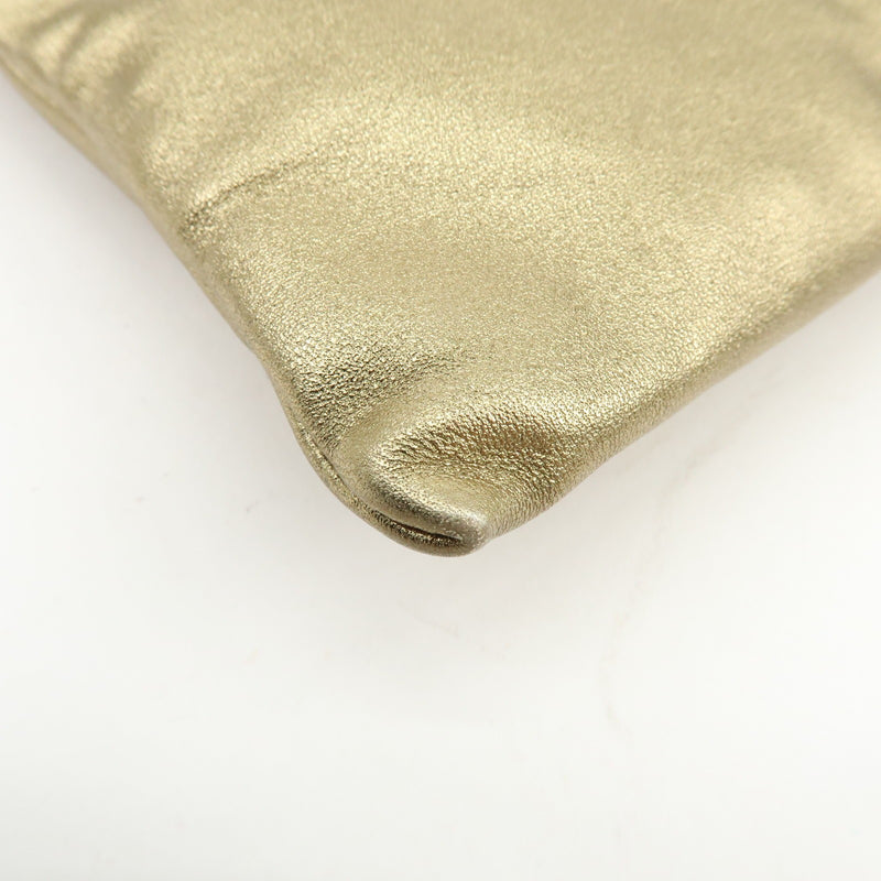 Salvatore Ferragamo Gancini Leather Gold Bag