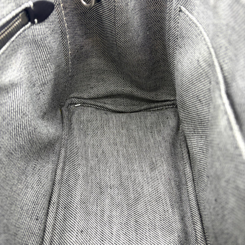Miu Miu My Logo Leather Black Denim_jeans Bag