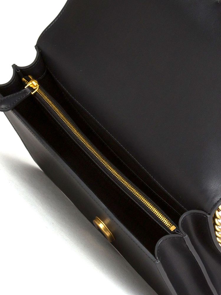 Pinko Love Crossbody Bag — Black Cow Leather