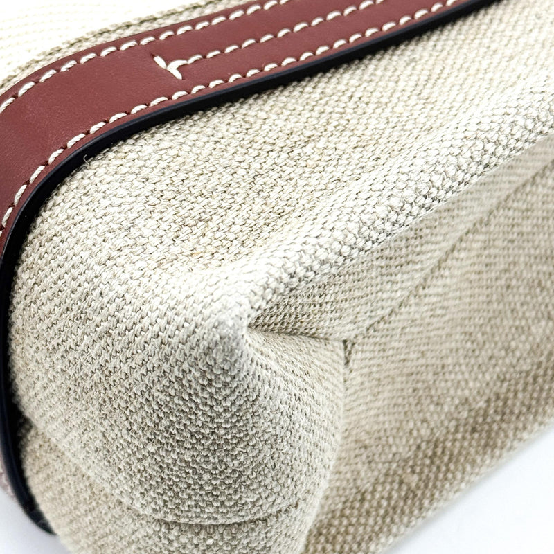 Chloe Woody Canvas With Leather Brown Bag