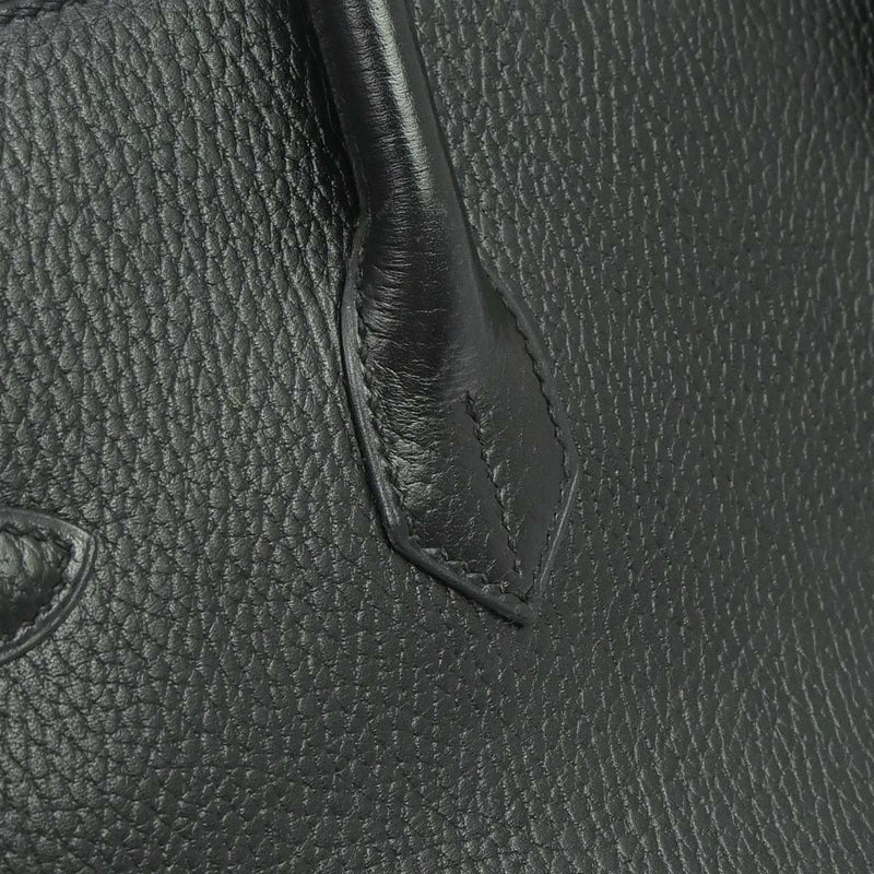 Hermes Birkin Black Ardennes With Gold Hardware Leather Bag