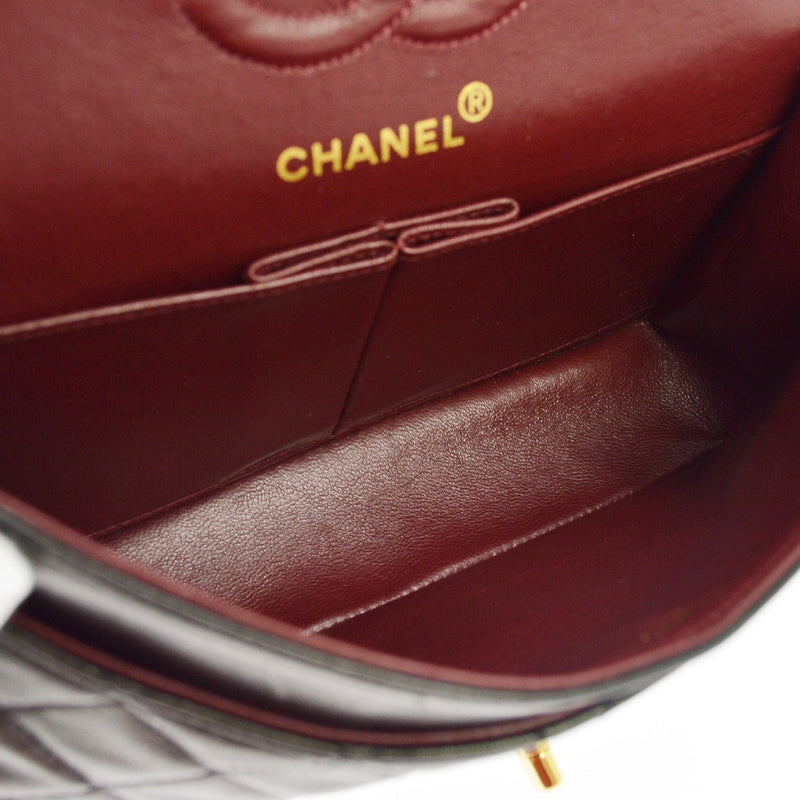 Chanel Classic Flap Quilted Lambskin Black Leather Bag