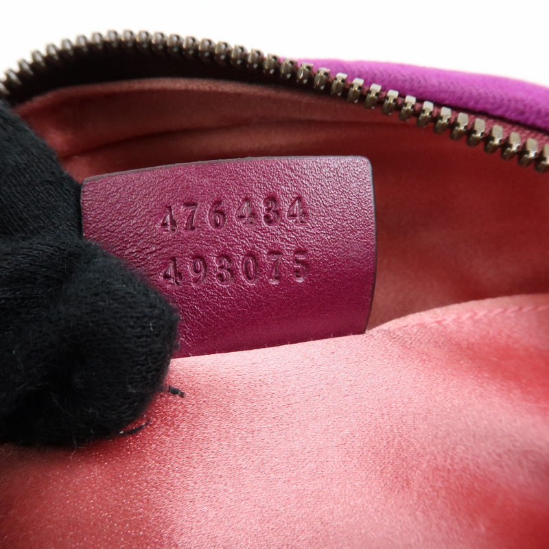 Gucci Gg Marmont Belt Matelasse Velvet Purple Bag