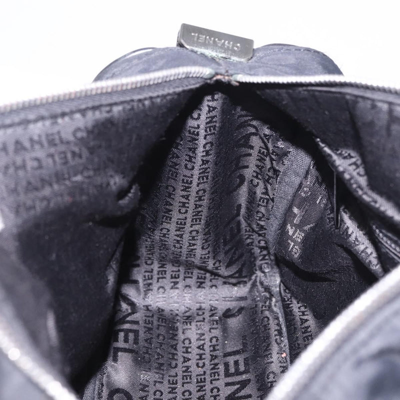 Chanel Square Stitch Boston Quilted Nylon Black Bag