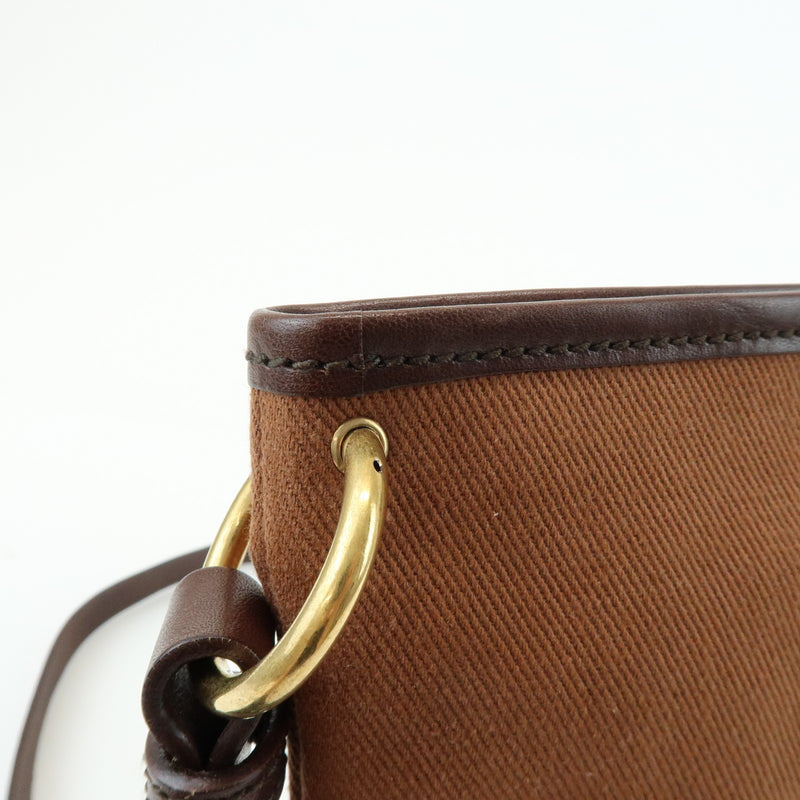 Saint Laurent Kahara Cassandra Canvas Brown Bag