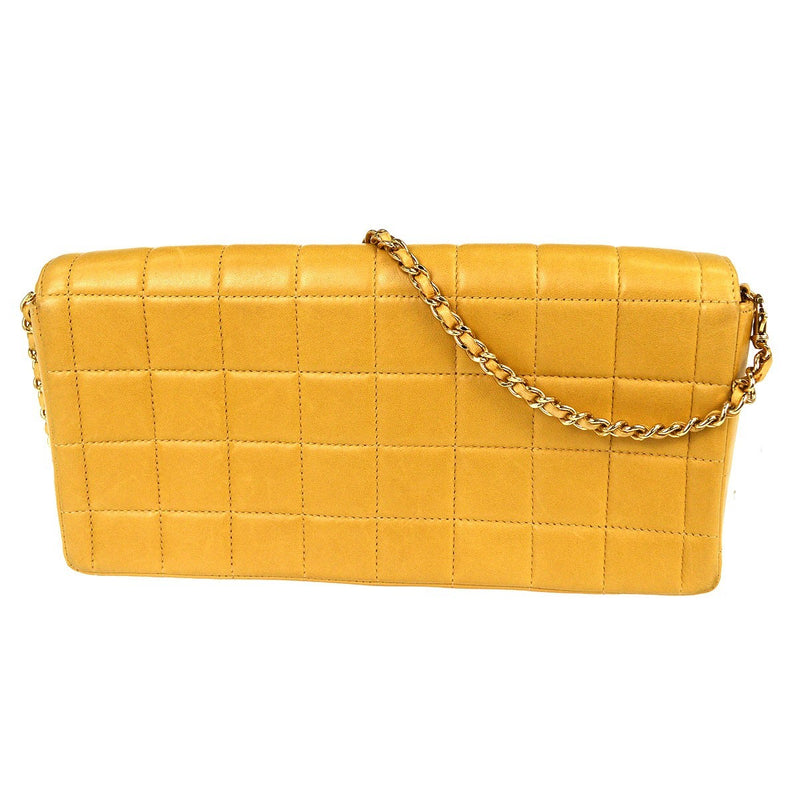 Chanel Chocolate Bar Flap Quilted Lambskin Beige Leather Bag