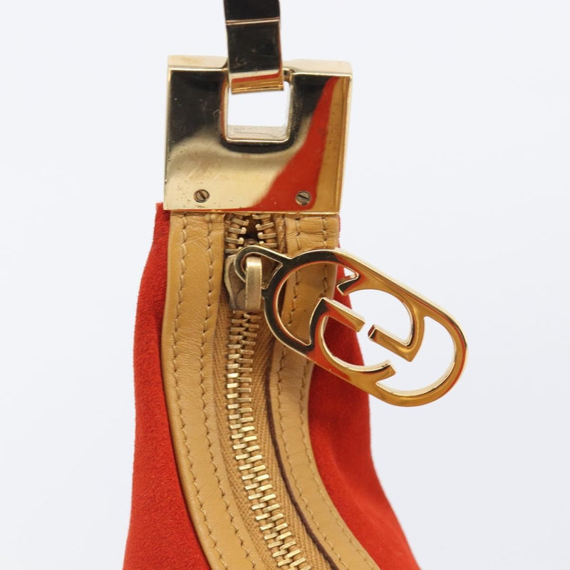 Gucci Vintage Zip Hobo Leather & Suede Red