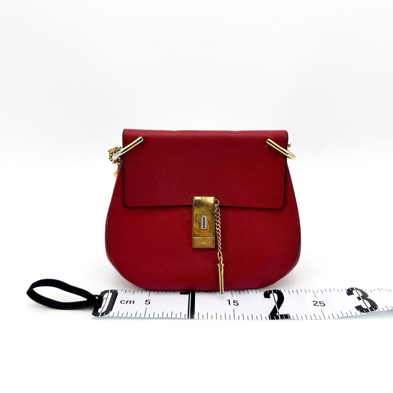 Chloe Drew Leather Red Bag