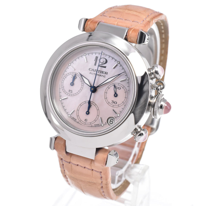 Cartier Pasha C Automatic Leather And Steel Watches