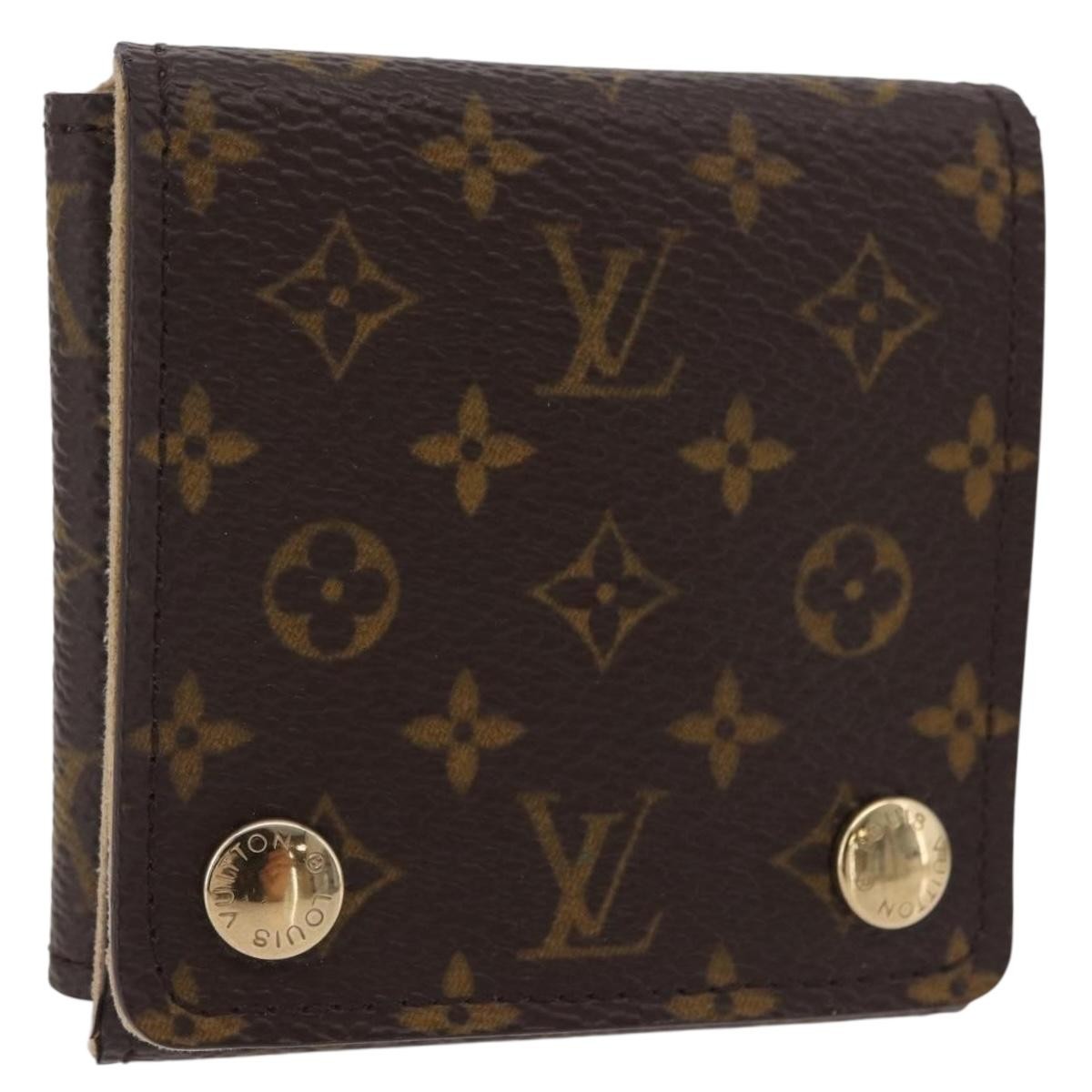 Louis Vuitton Folding Jewelry Case Monogram Canvas Brown Accessory