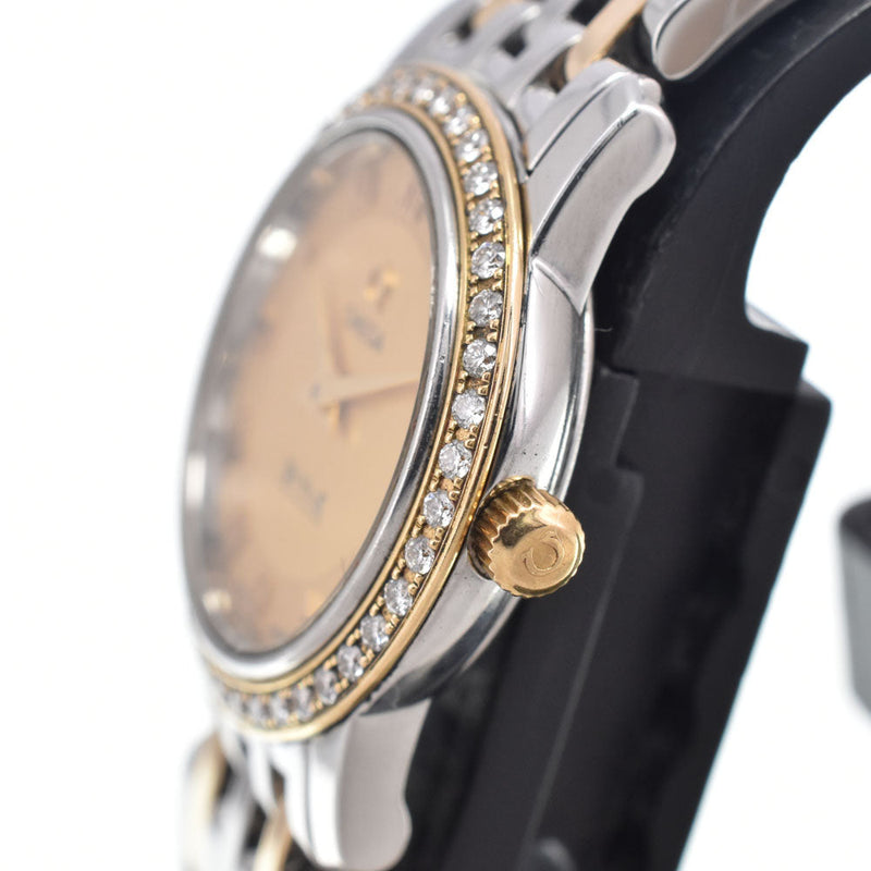 Omega De Ville Prestige Quartz Stainless Steel And Yellow Gold With Diamond Bezel Markers Watches