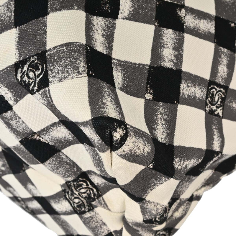 Chanel Weekender Gingham Print Canvas Black Bag