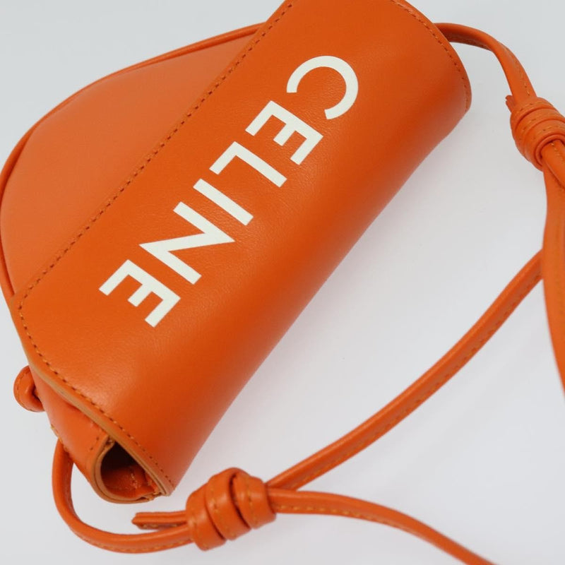 Celine Triangle Leather Orange Bag