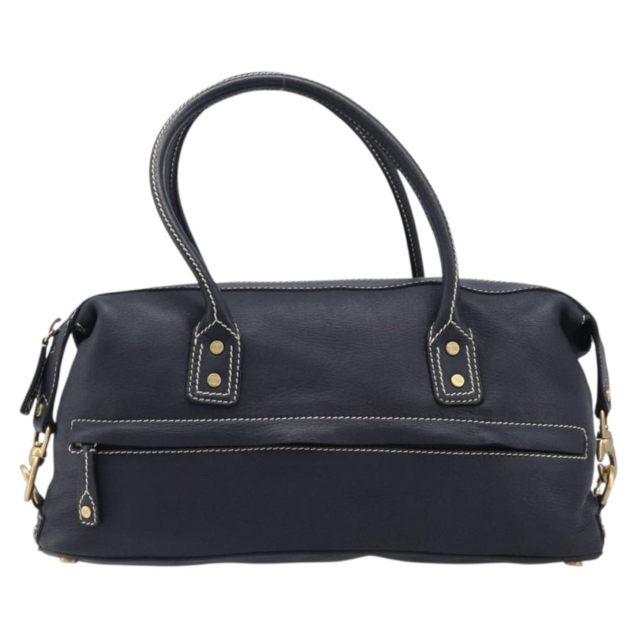 Celine Top Handle Leather Black Bag
