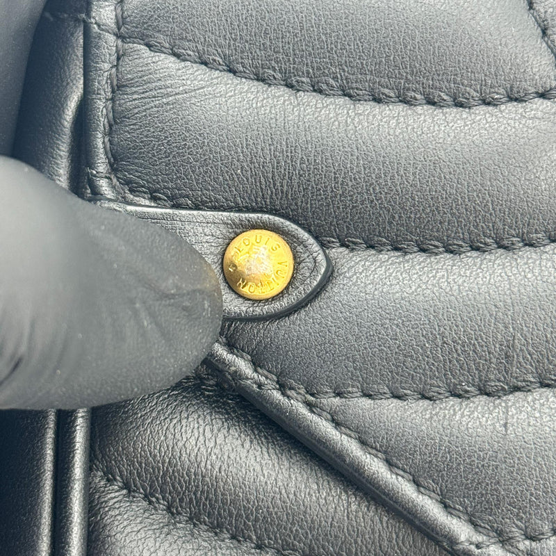Louis Vuitton New Wave Chain Quilted Leather Black Bag