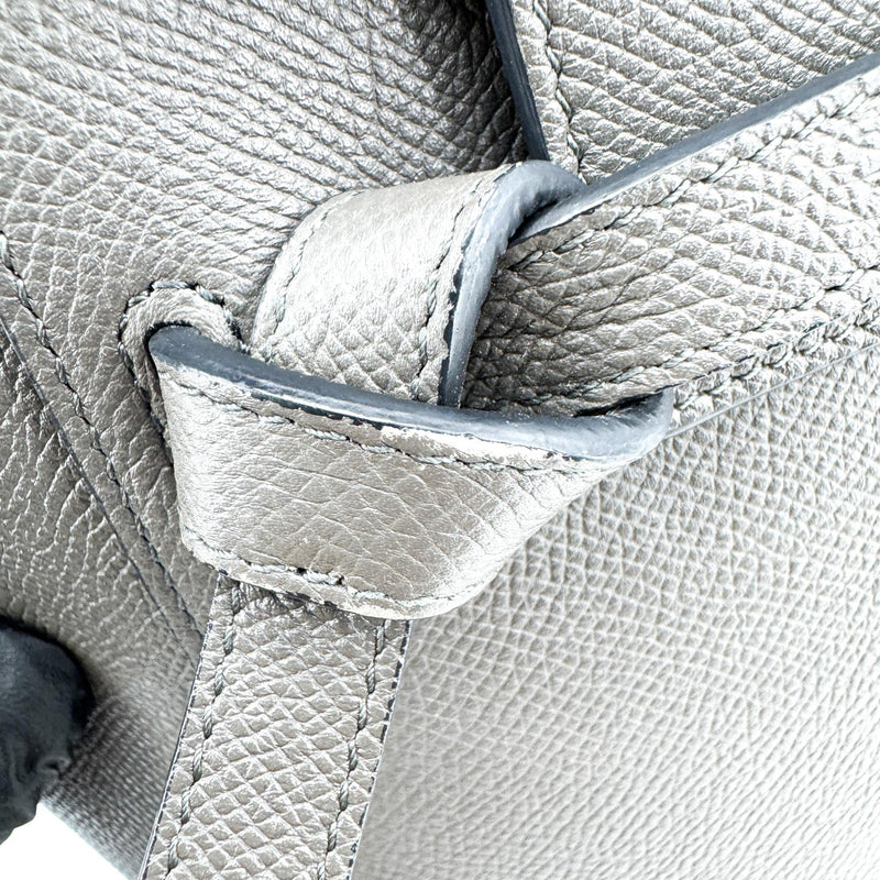 Celine Belt Calfskin Gray Leather Bag