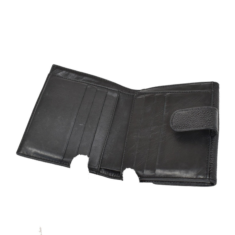 Chanel Vintage Timeless Bifold Caviar Black Leather Accessory