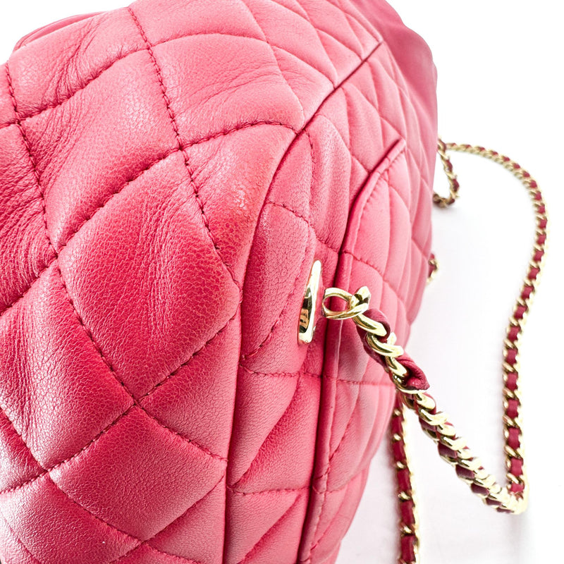 Chanel Backpack Seoul Lambskin Pink Leather