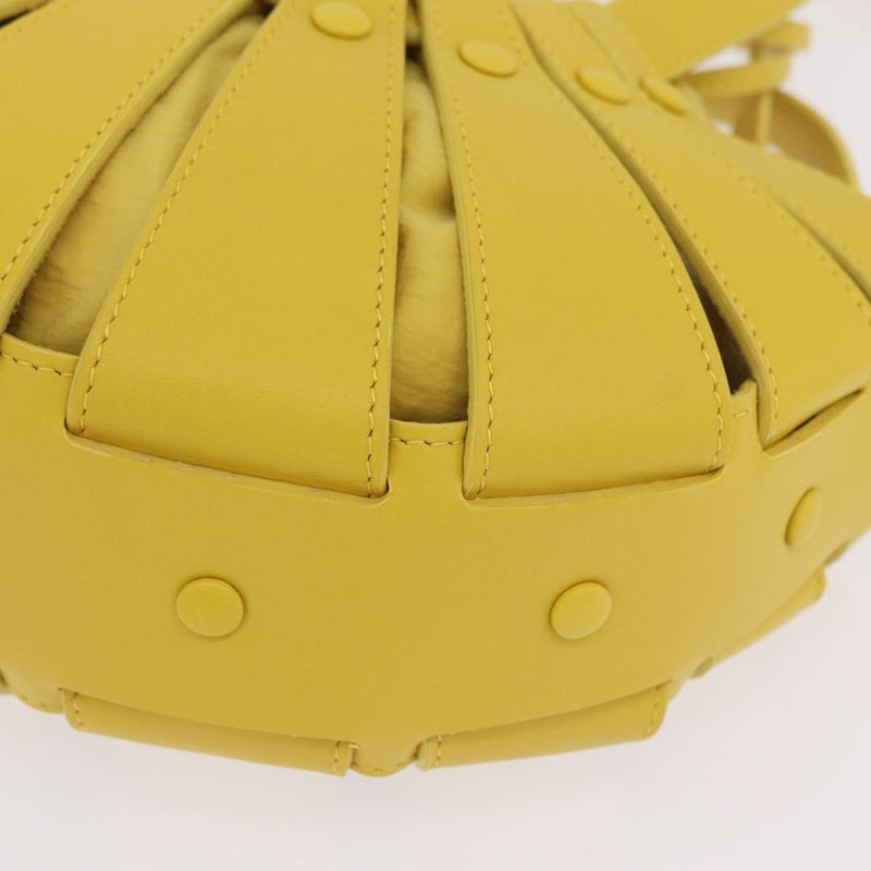 Bottega Veneta Shell Leather Yellow Bag
