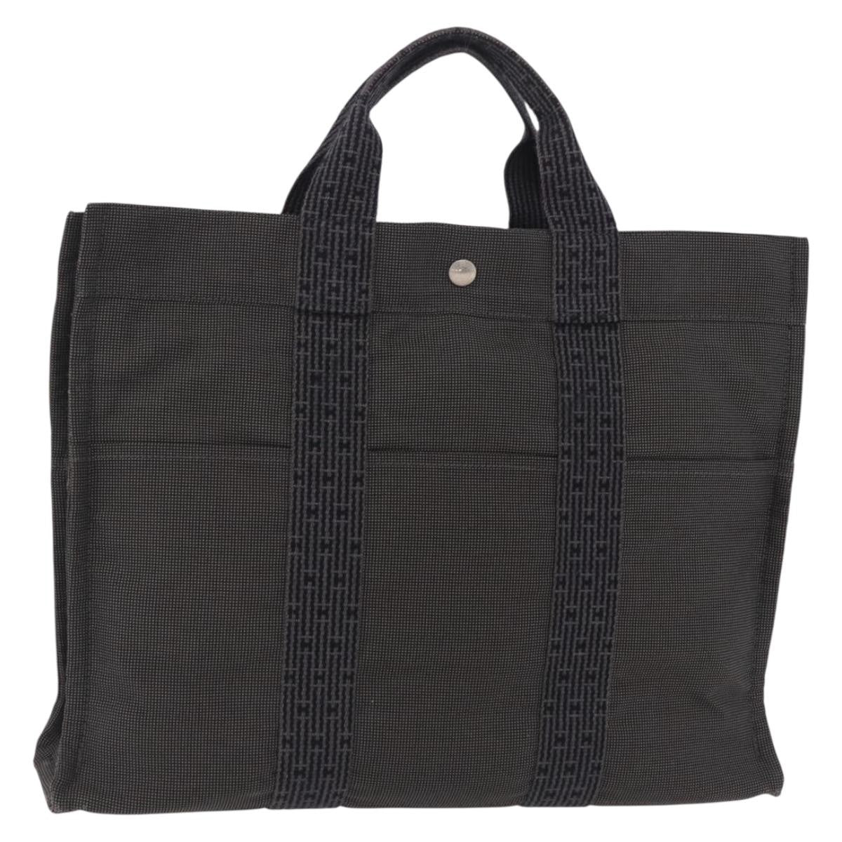 Hermes Fourre-Tout Herline Gray Canvas Bag