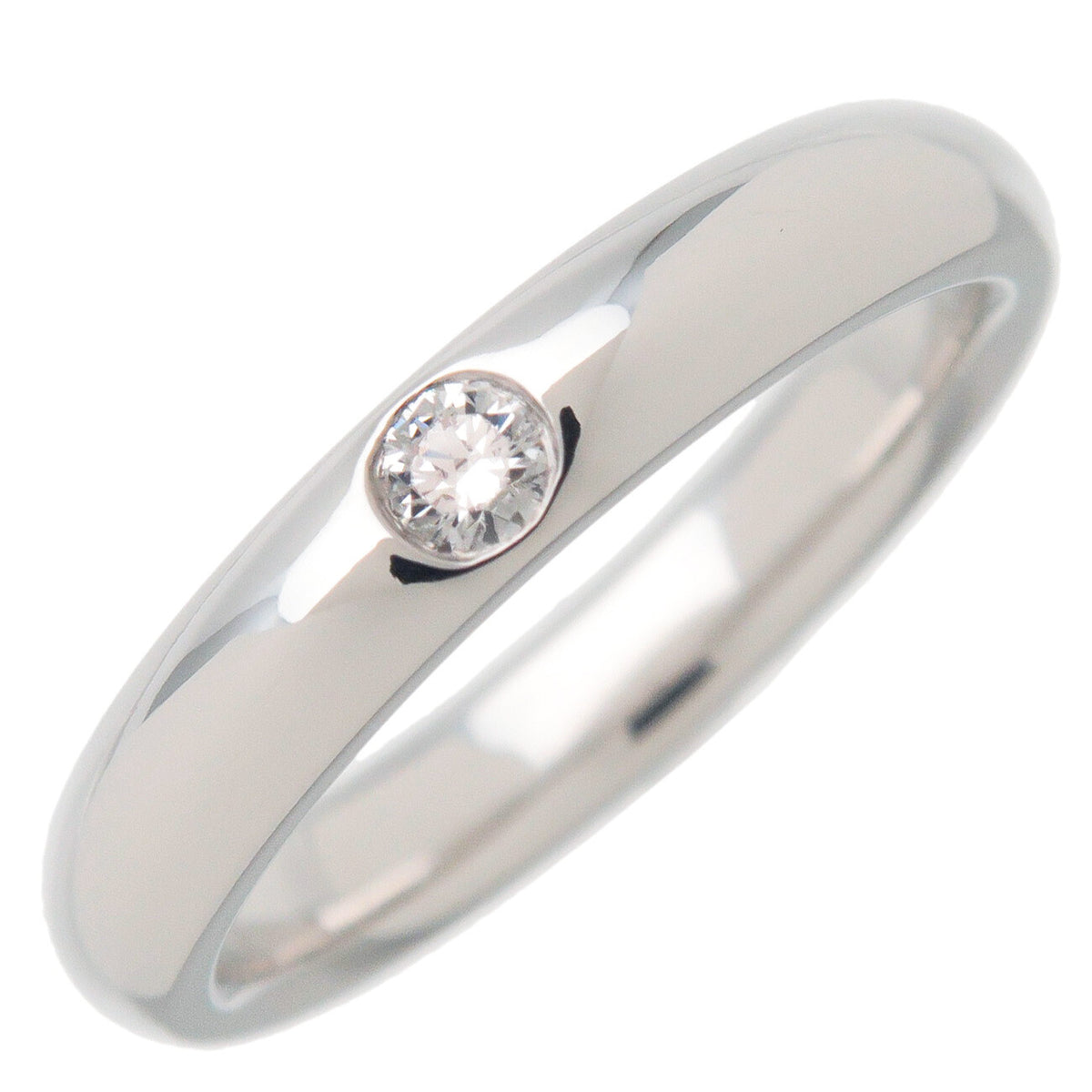 Harry Winston Single Diamond Band Platinum With Silver Bijoux