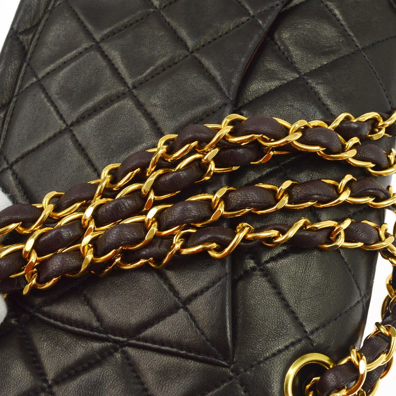 Chanel Classic Flap Quilted Lambskin Black Leather Bag