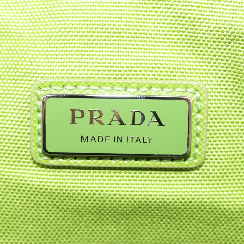 Prada Zipped Triangle Canvas Green Bag
