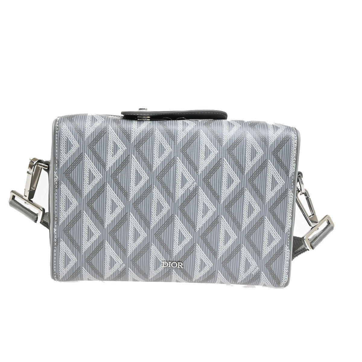 Christian Dior Lingot Messenger Cd Diamond Coated Canvas Gray