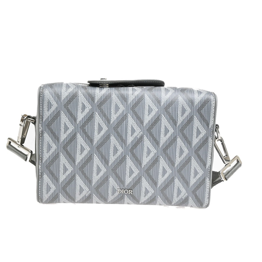 Christian Dior Lingot Messenger Cd Diamond Coated Canvas Gray
