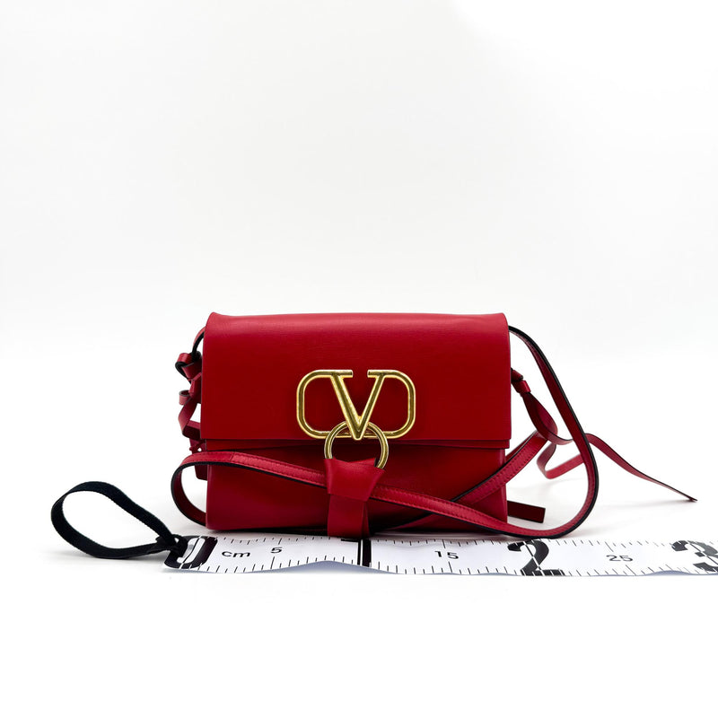 Valentino Garavani Vring Belt Leather Red Bag