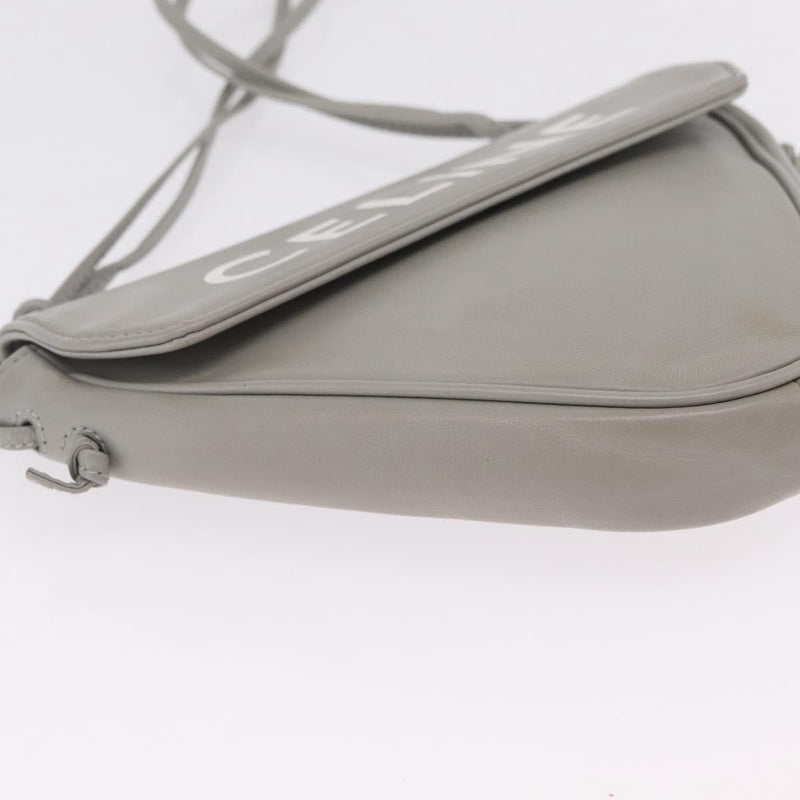 Celine Triangle Leather Gray Bag