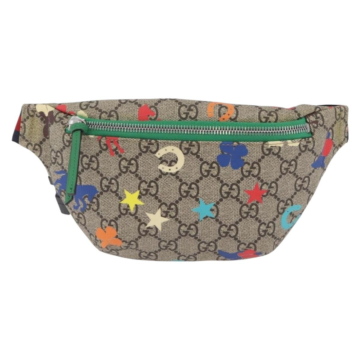 Gucci Childrens Belt Bag Printed Gg Coated Canvas Beige