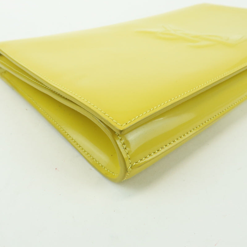 Saint Laurent Belle De Jour Clutch Patent Yellow Patent_leather