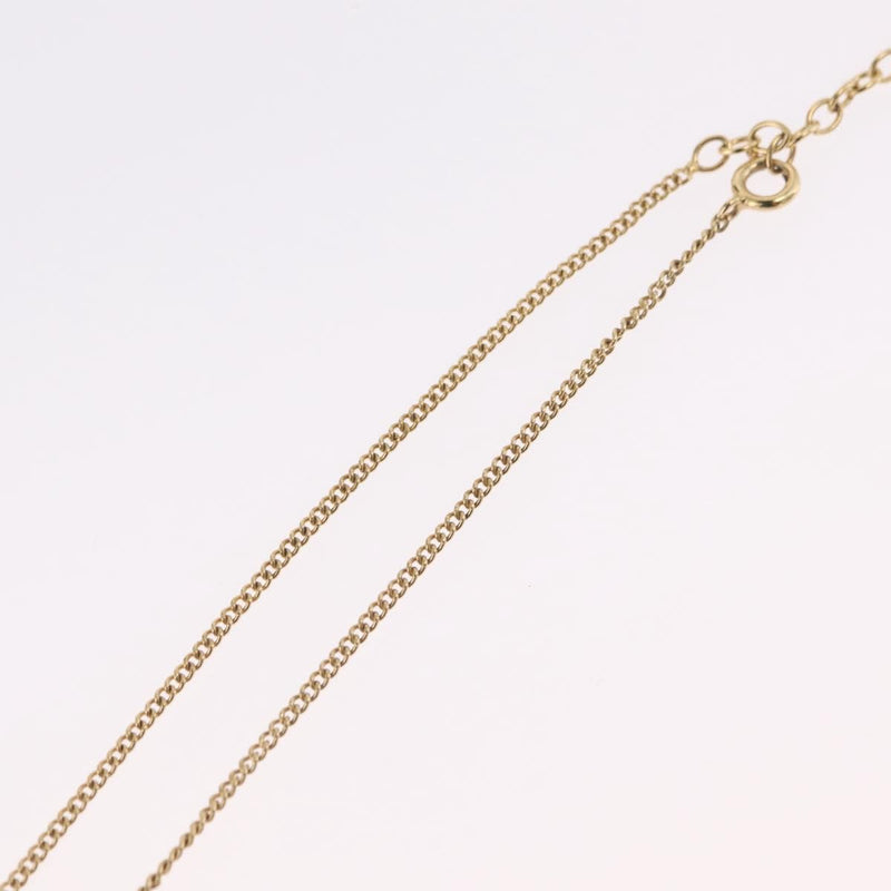 Christian Dior Round Logo Pendant Metal With Crystal Gold Bijoux