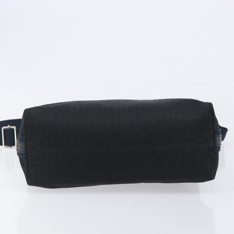 Christian Dior Vintage Street Chic Messenger Diorissimo Canvas And Leather Black