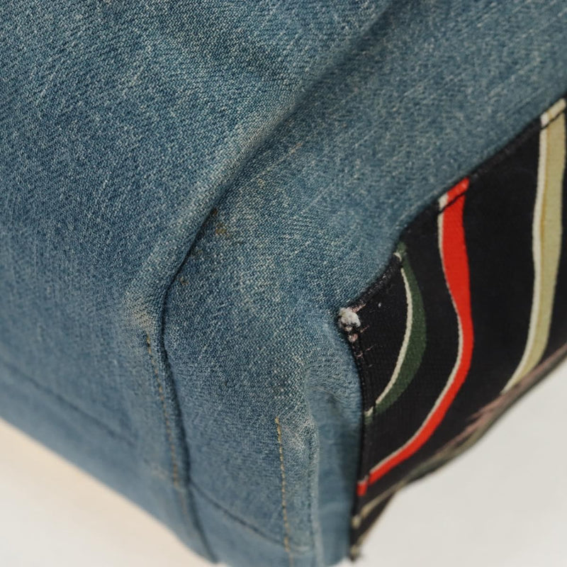 Loewe Paulas Ibiza Flamenco Knot Patchwork Denim And Leather Multicolour Denim_jeans Bag
