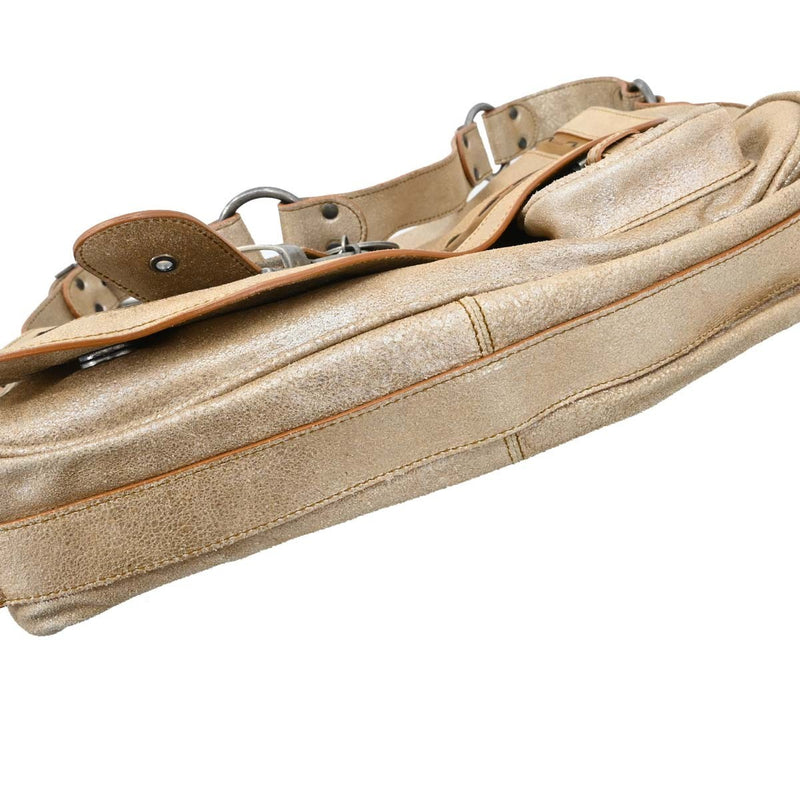 Christian Dior Vintage Gaucho Double Saddle Leather Gold Bag