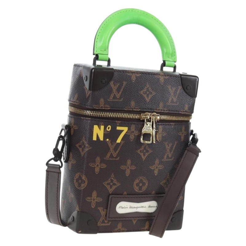 Louis Vuitton Vertical Box Trunk No.7 Loeil Vintage Monogram Canvas Brown Bag