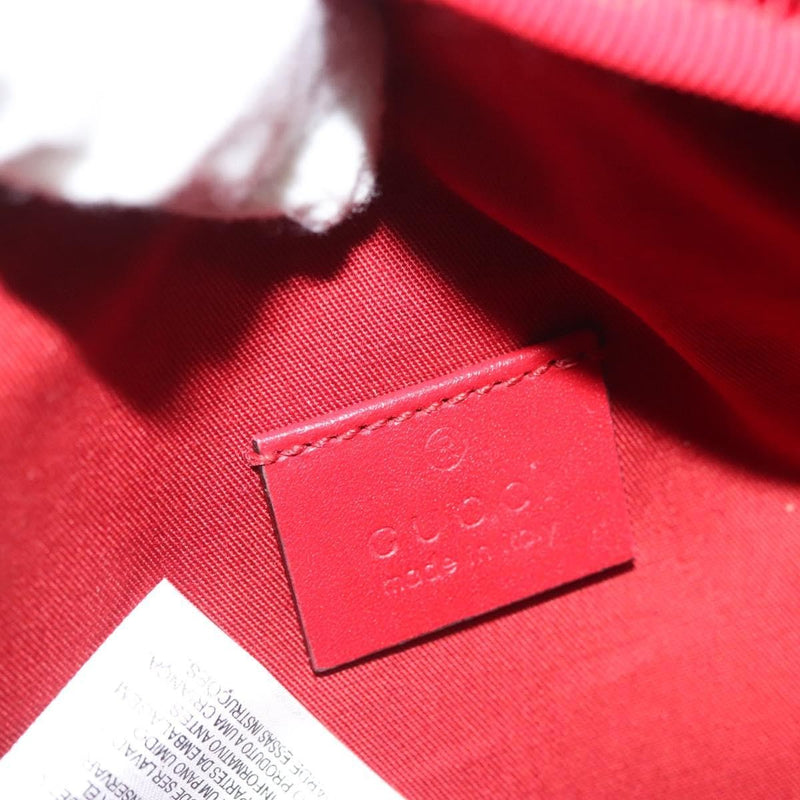 Gucci Childrens Belt Printed Gg Coated Canvas Red Bag
