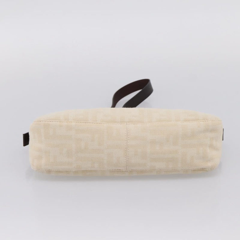 Fendi Baguette Pochette Zucca Canvas Neutral Bag