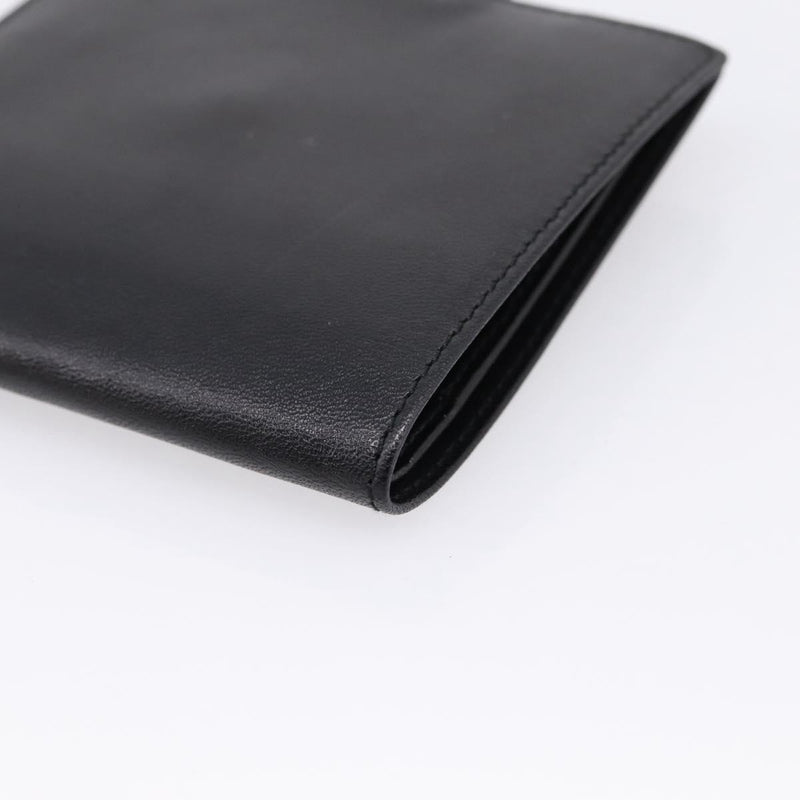 Christian Dior Bifold Card Holder Leather Black Accessory