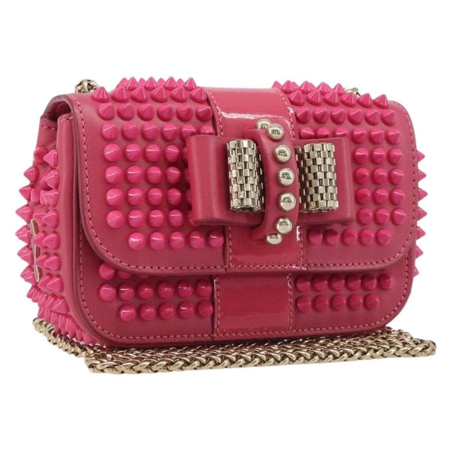 Christian Louboutin Sweet Charity Spiked Leather Pink Bag