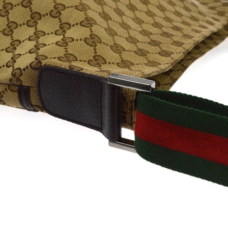 Gucci Web Zip Gg Canvas Beige Bag