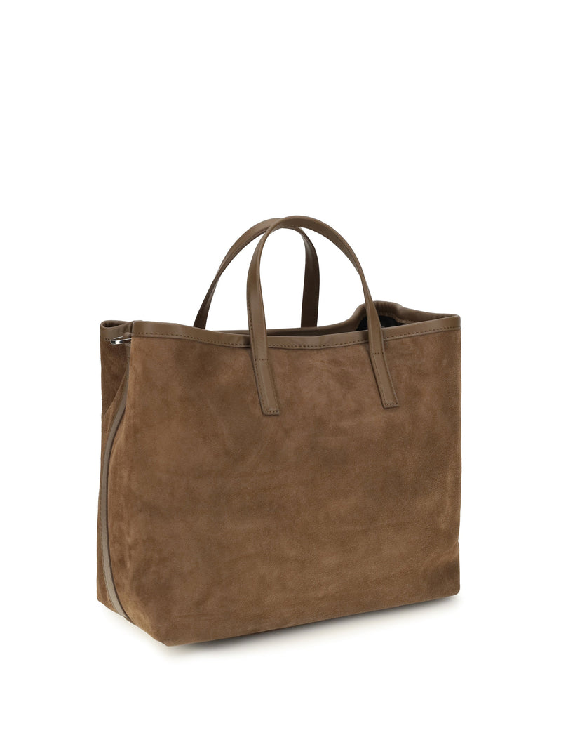 Pierre Hardy Alpha Day Tote Shoulder Bag — Brown Suede