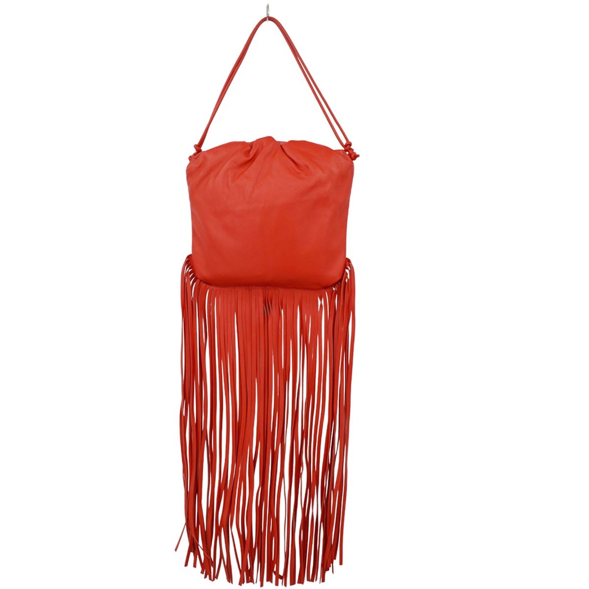 Bottega Veneta The Fringe Leather Red Bag