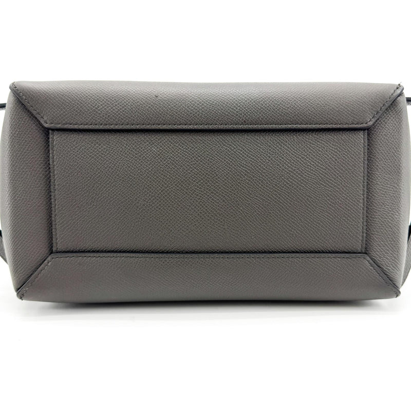 Celine Belt Calfskin Gray Leather Bag